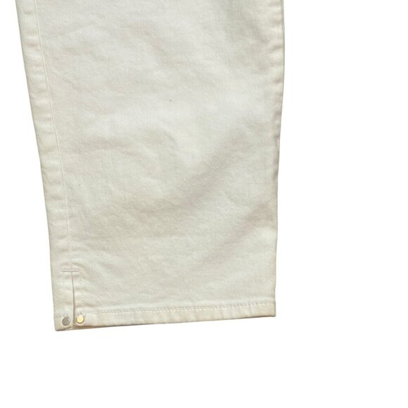 Gloria Vanderbilt Amanda Cropped White Jeans Sz 12 #330E - Picture 4 of 7